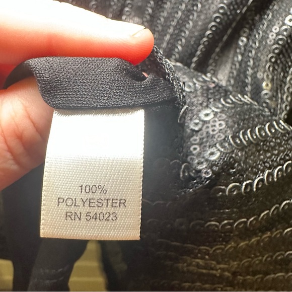 Piperlime Collection Black Sequin Long Sleeve Dress size S - Picture 8 of 12